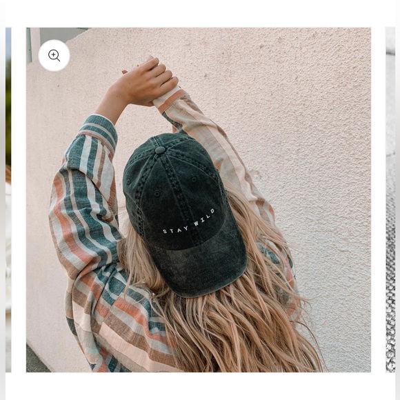 New Atticus Wild embroidered black pigment-dyed brushed cotton dad hat. - Picture 6 of 6